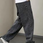 Men Loose Fit Mid Rise Grey Jeans