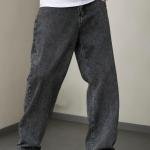 Men Loose Fit Mid Rise Grey Jeans