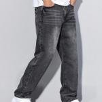 Men Relaxed Fit Mid Rise Dark Grey Jeans