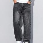 Men Relaxed Fit Mid Rise Dark Grey Jeans