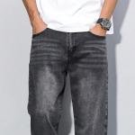 Men Relaxed Fit Mid Rise Dark Grey Jeans