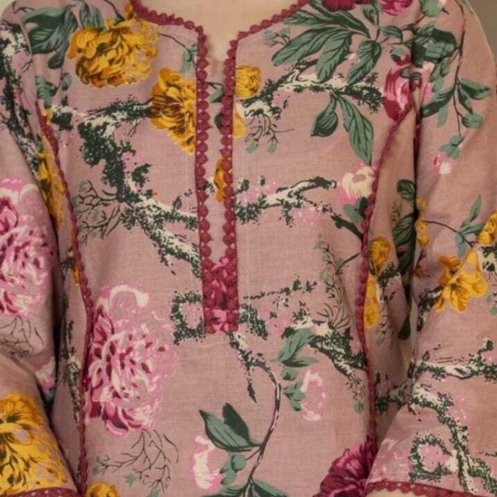 Women Printed Pure Cotton Straight Kurta