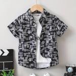 Boys Regular Fit Floral Print Spread Collar Casual Shirt