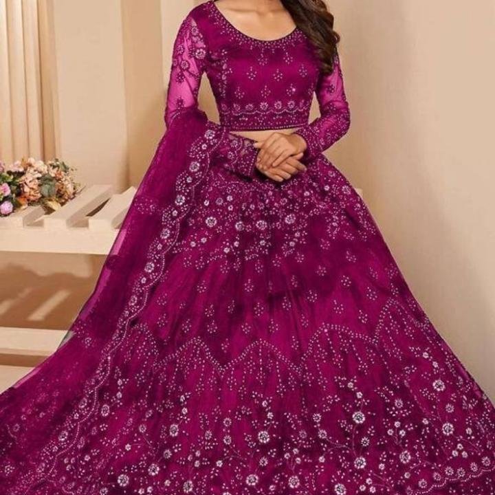 Embroidered Semi Stitched Lehenga Choli