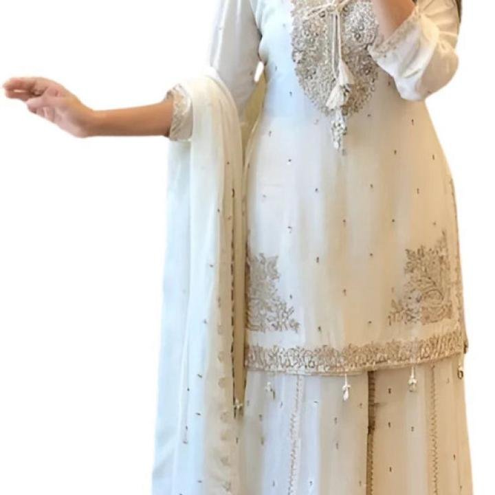 Women Pure Silk Kurta Pant Attached Dupatta