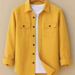 Men Regular Fit Solid Button Down Collar Casual Shirt