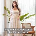 Women Fit and Flare White Midi/Calf Length Dress