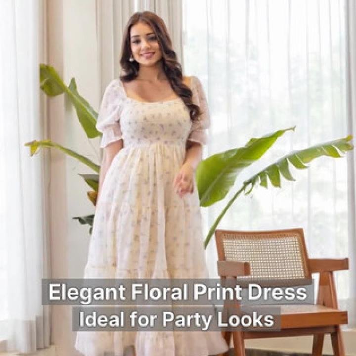 Women Fit and Flare White Midi/Calf Length Dress