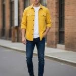 Men Regular Fit Solid Button Down Collar Casual Shirt