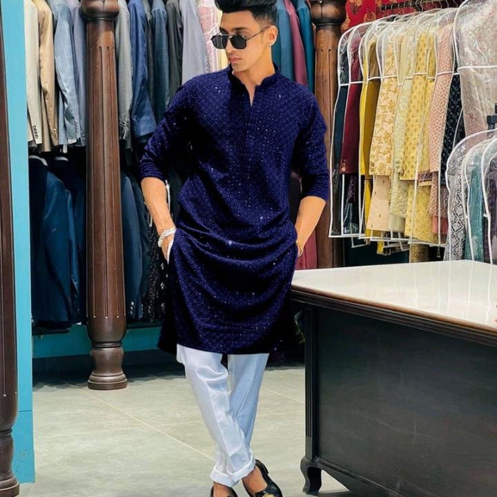 Men Viscose Rayon Kurta Pyjama Set