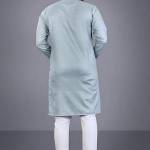 Men Cotton Blend Kurta Pyjama Set