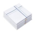 Handkerchief for Men Cotton | Soft Pure Cotton Hanky Set for Men & Boys | White Rumal for Kids | Large Size 43 x 43 cm | Reusable Daily Use
